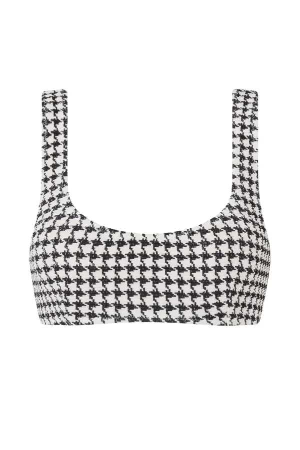 ELCE Swim ESCAPE BRALETTE TOP - HOUNDSTOOTH* Escape | Swim Tops