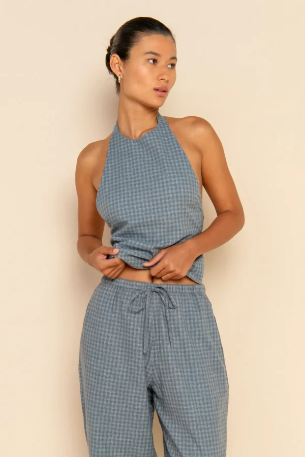 ELCE Swim ISLA PANT - BLUE CHECK* Bottoms